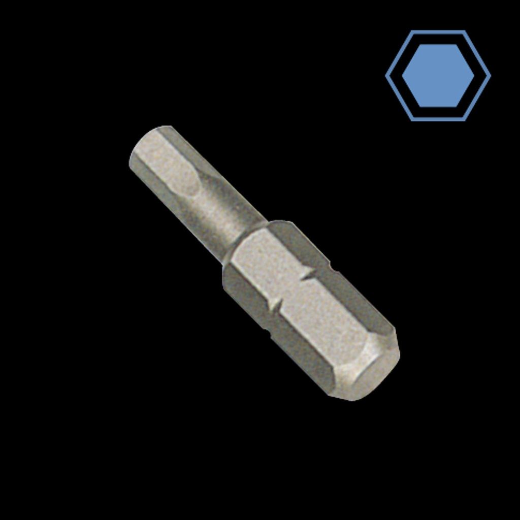 Chiave a Esagono 6mm Corta, Inserto 1/4", Acciaio S2 Immagine del prodotto 