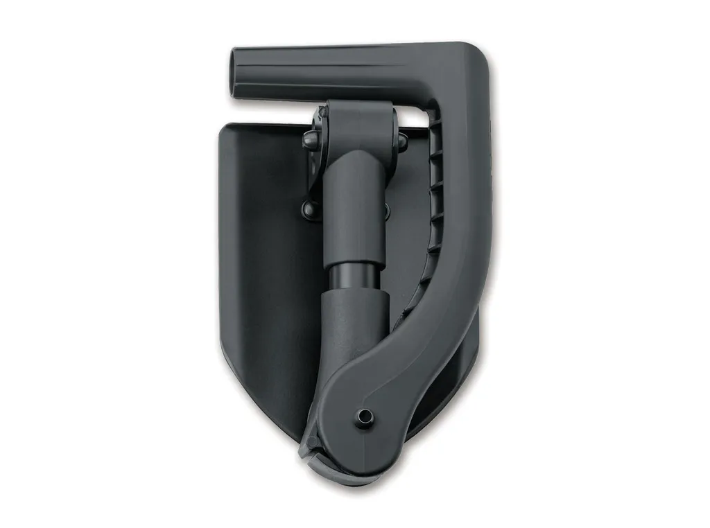 Bêche pliante robuste en acier noir avec housse de transport tactique - 3