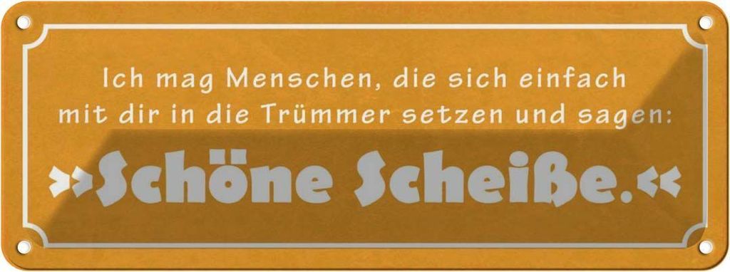 vianmo Blechschild 10x27 cm ich mag Menschen die sich Dekoration Spruch Zitat