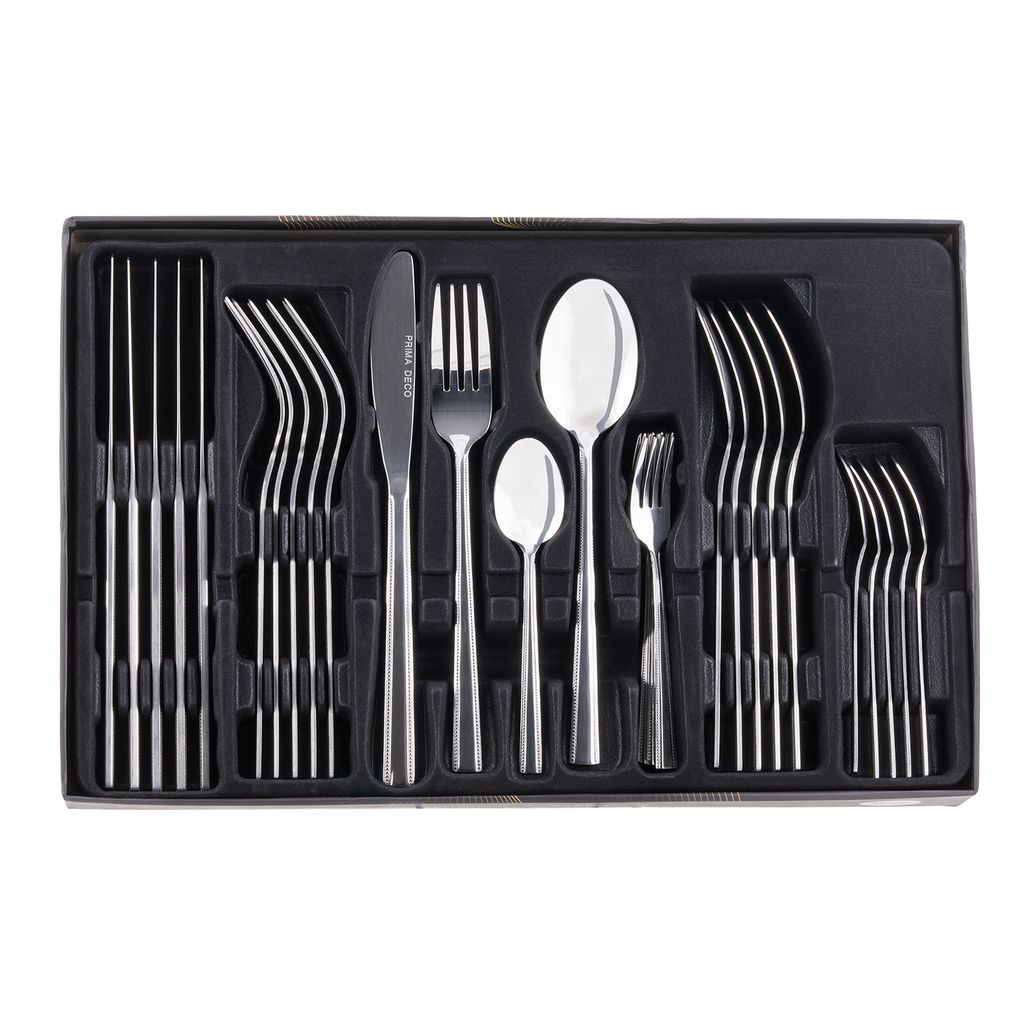 30tlg. Besteck 30 Stück für 6 Personen Besteckset Geschenkpaket Messer / Gabel / Esslöffel / Teelöffel / Kuchengabel, Besteckset Edelstahl POLIERT