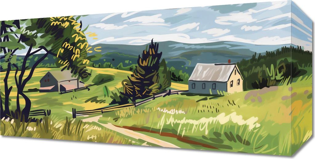 Bild 40x20cm Üppiges Dorf