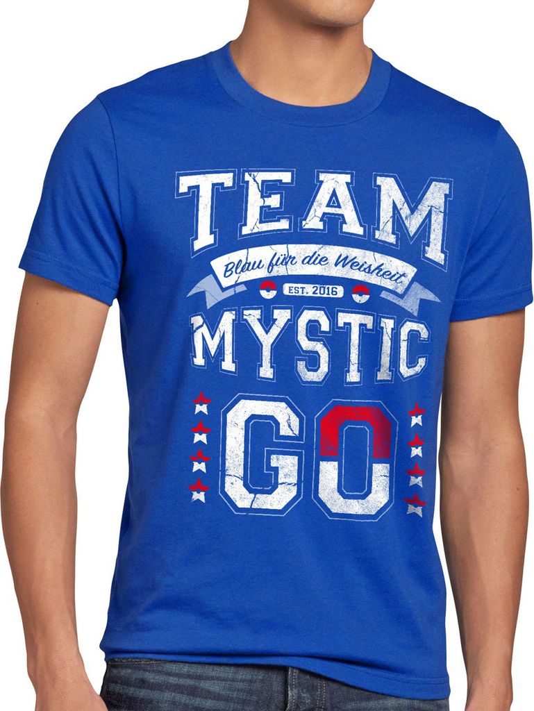 style3 Team Blau Mystic Herren T-Shirt Weisheit