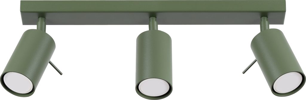 Plafond RING 3L olivgrün 3xGU10 10W Stahl 17x6x45cm Sollux Lighting