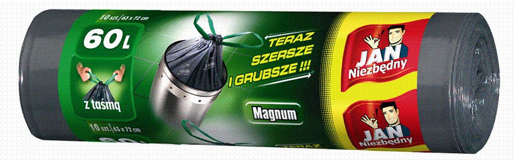 Jan Niezbędny Worki na śmieci Magnum flex & strong z taśmą Zdjęcie produktu 