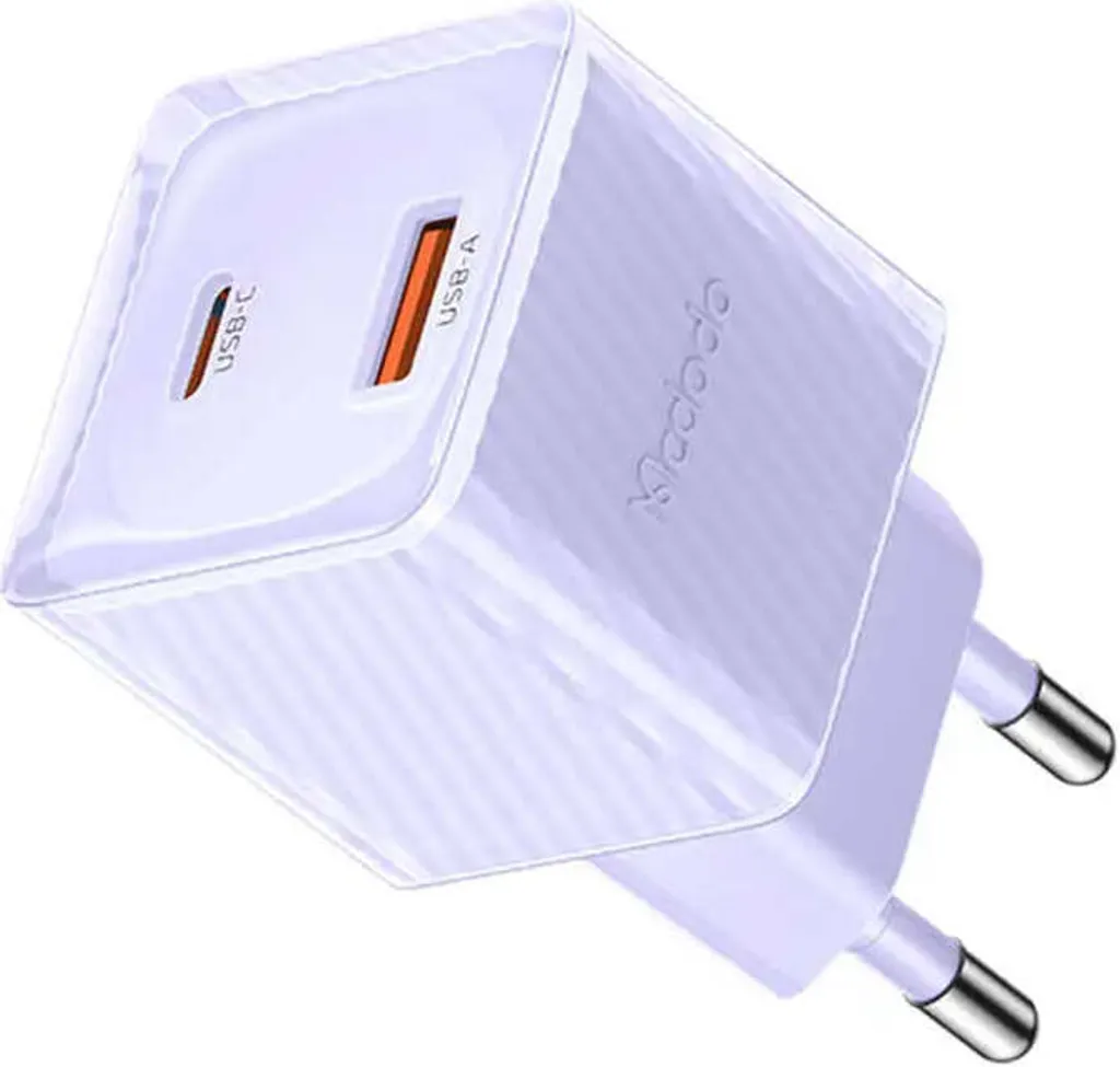 Chargeur de Voyage Rapide 33W pour iPhone et Android, Double USB Violet - 19