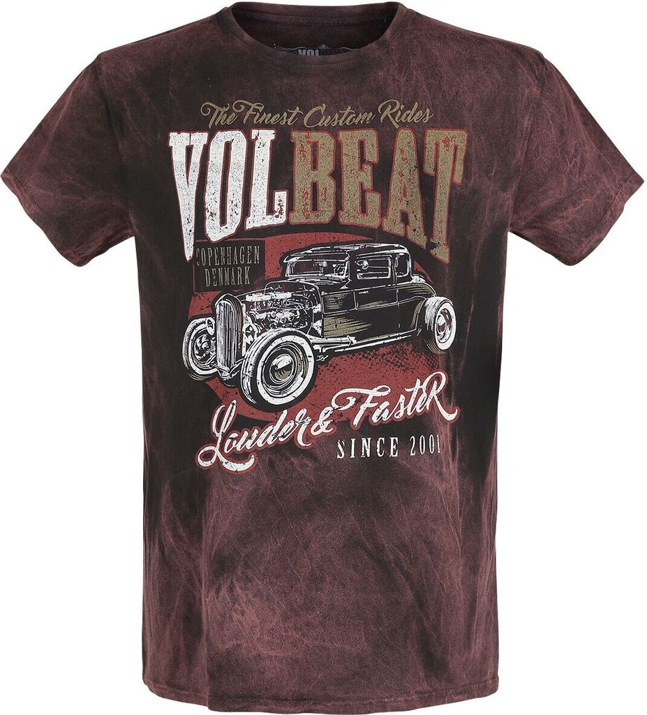 Volbeat T-Shirt Herren Louder And Faster rost Band-Merch, Produktbild 