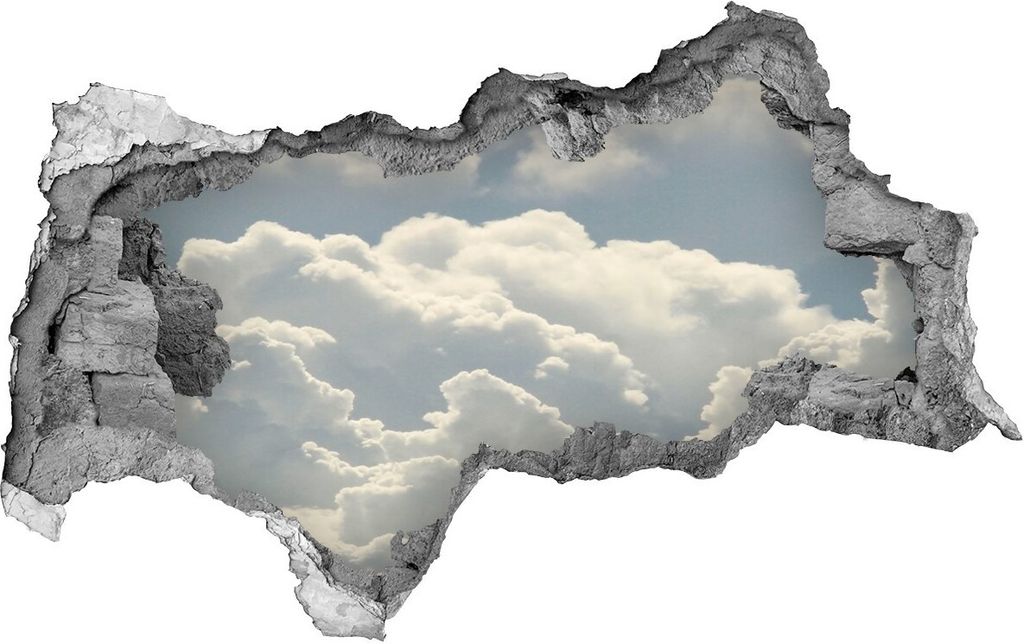 Selbstklebender Loch-3D-Aufkleber 95x73 cm Wolken