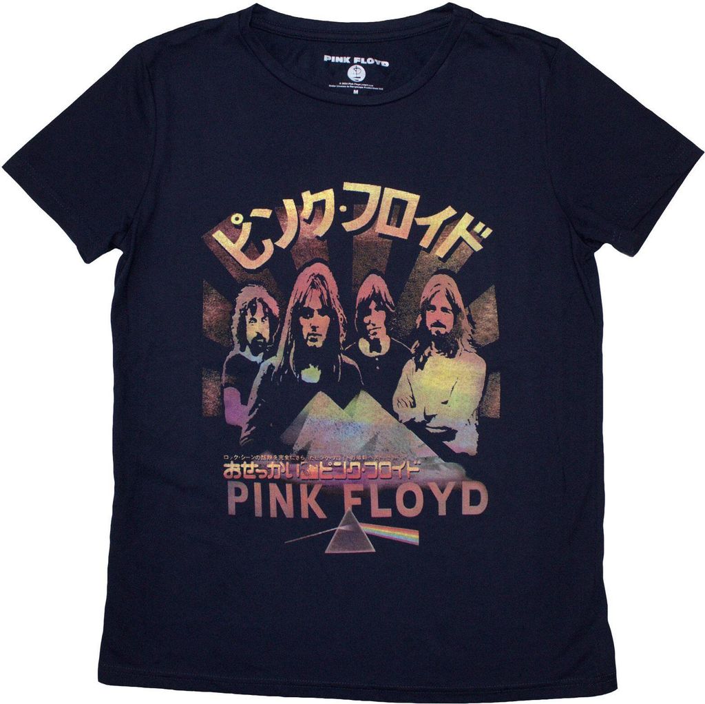 Pink Floyd - "Japan Poster" T-Shirt für Damen RO12448 (S) (Marineblau)