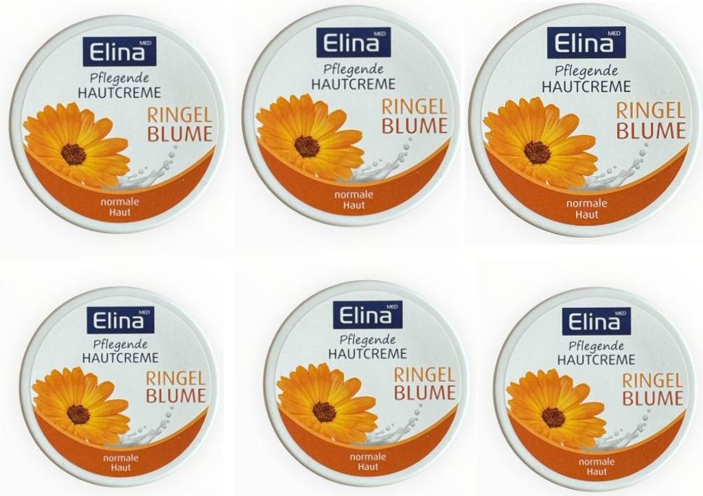 6x150 ml Creme Elina  Ringelblume in Dose Produktbild 