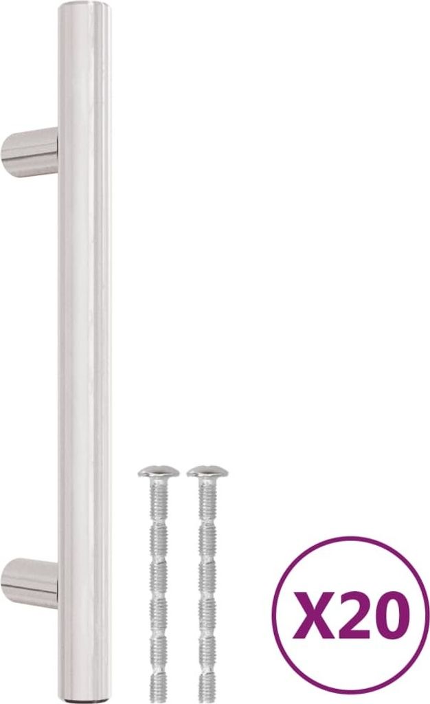 vidaXL Möbelgriffe 20 Stk. Silbern 96 mm Edelstahl