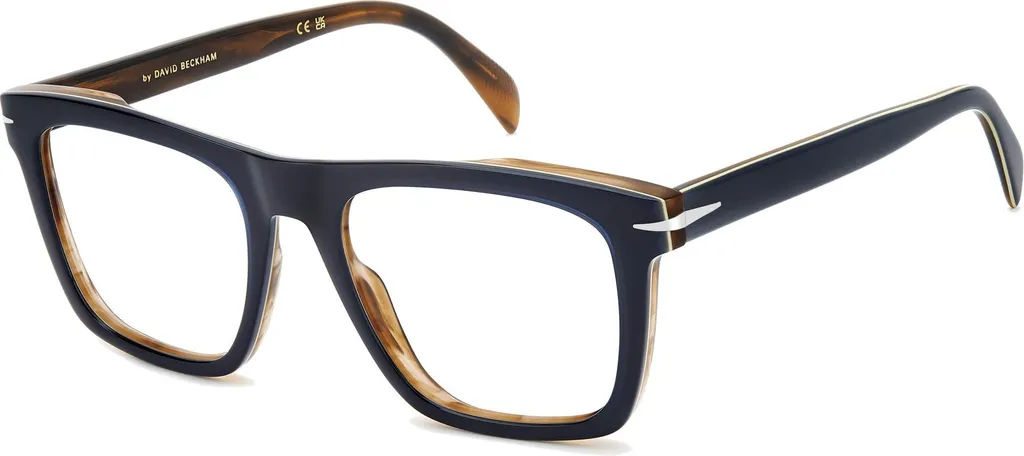 Lunettes Homme David Beckham DB 7020 en Acétate Bleu et Marron 51mm