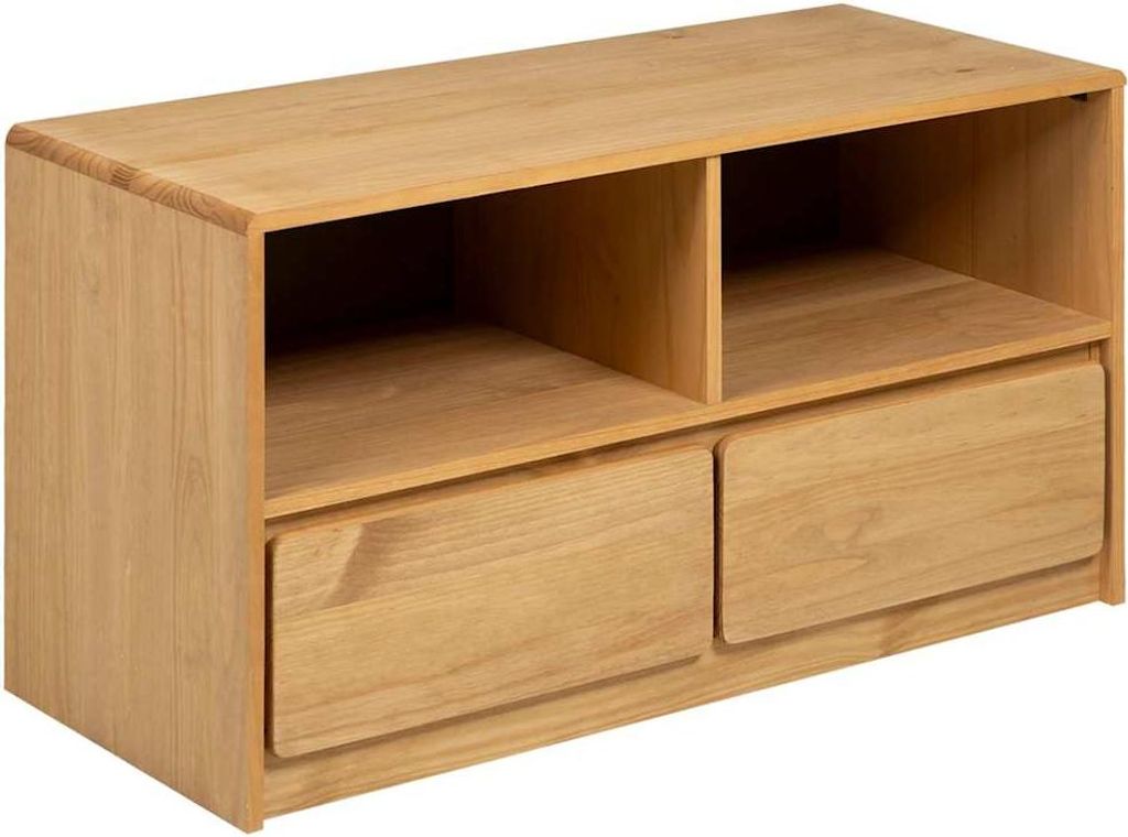 vidaXL TV-Schrank SAUDA Eiche-Optik 99x43x55 cm Massivholz Kiefer
