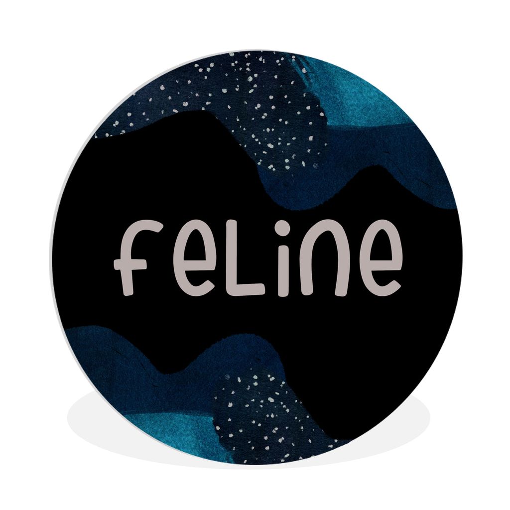 MuchoWow Rundes Wandbild - Runde Bilder Feline - Pastell - Mädchen Ø 90 cm Kreis Wanddekoration Kunststoff - Wandkreis - Wandschmuck - Wand-Kre...