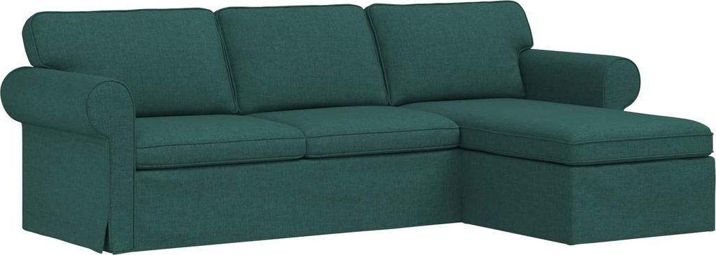 vidaXL Sofa Dunkelgrün 215 x 138 x 80 cm Stoff