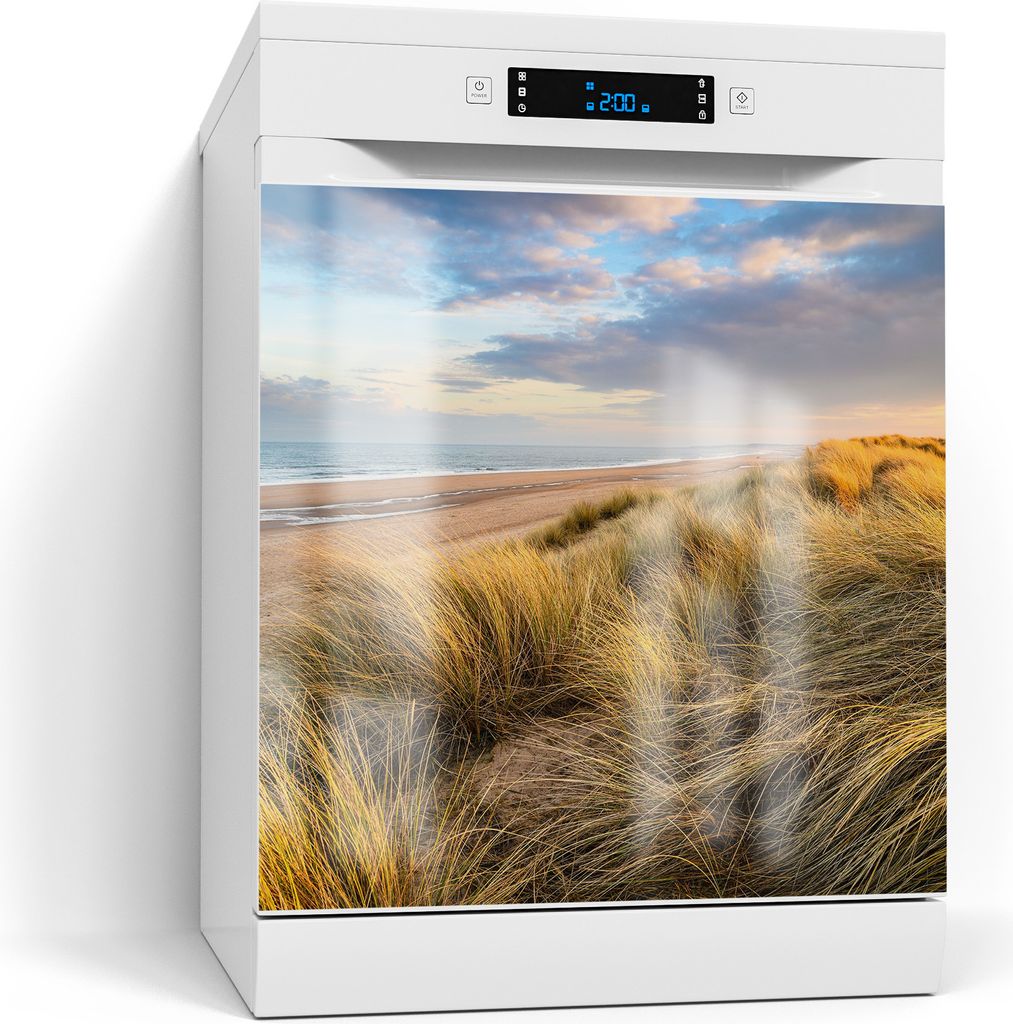 DEQORI Magnetmatte Spülmaschine Standard 60x60 cm 'Dünen am Meer' Magnetfolie Deko-Folie