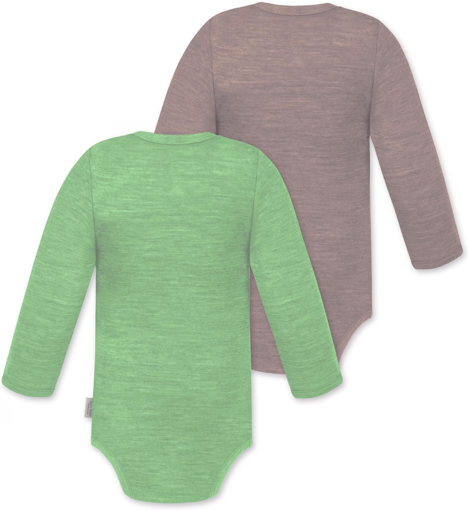 normani 2er Pack Baby Merino Langarmbody