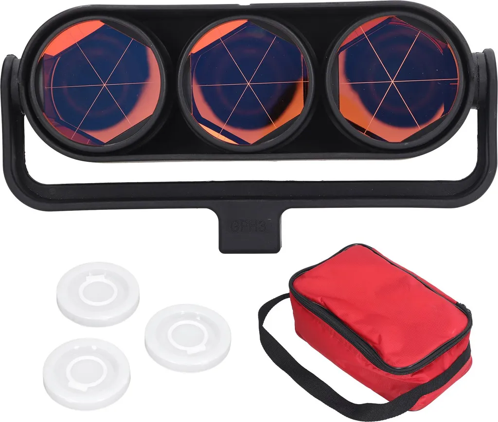 Prisme triple à film bleu 25,4 mm pour station totale ferroviaire RTK