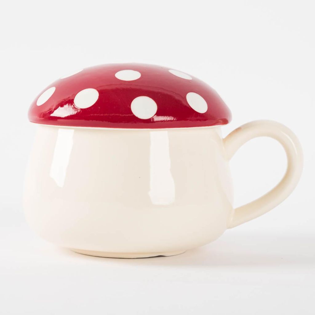 Suppentasse Fliegenpilz Deckel Mushroom Soup Bowl von Sass & Belle