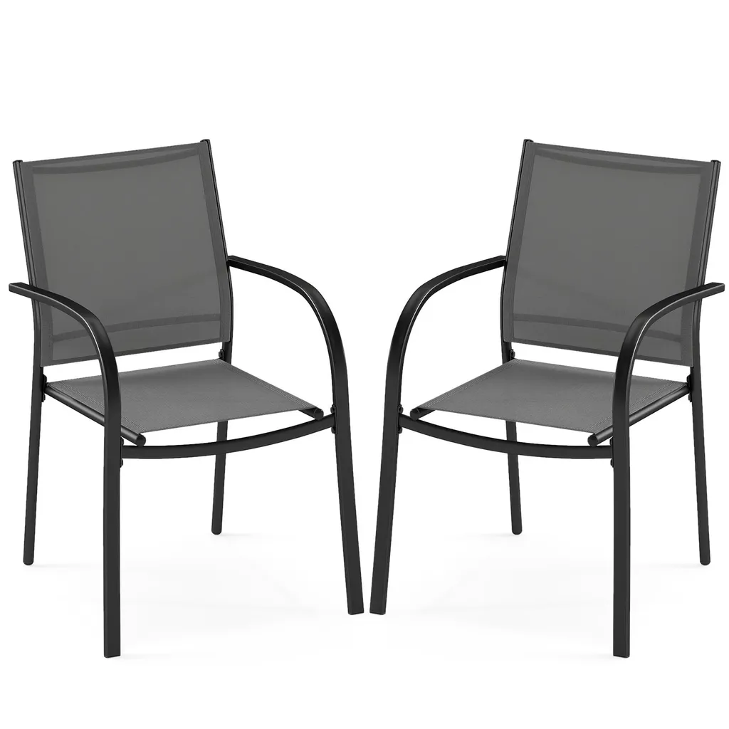 Recensione Set 2 Sedie COSTWAY | Sedie Giardino Robuste Grigie 150kg