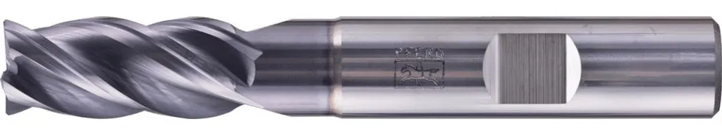Fraise VHM 4 dents TiAlN Ø 12 mm PFERD avec chanfrein 45° haute durée