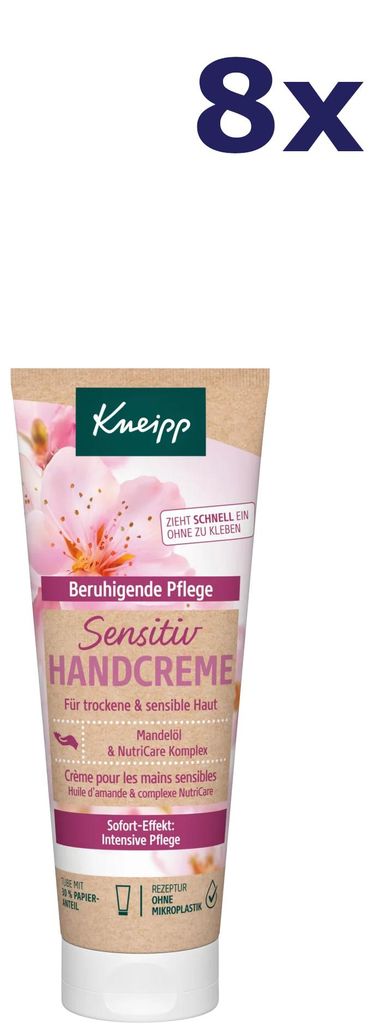 8x Kneipp Handcreme Amandelbloesem 75 ml Produktbild 