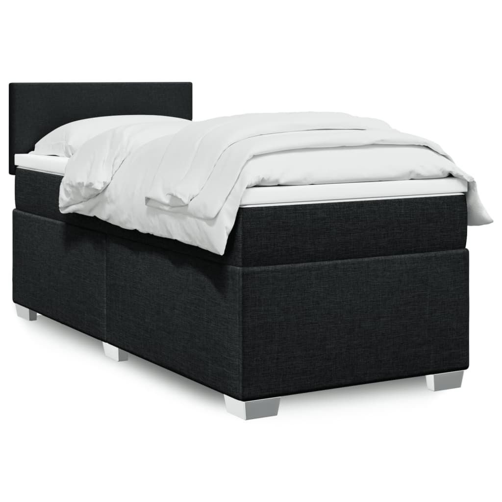 Maison Exclusive - Boxspringbett mit Matratze Schwarz 80x200 cm Stoff