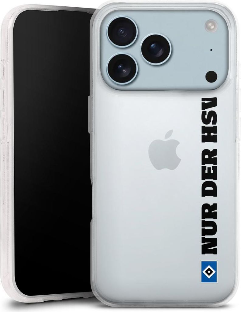 DeinDesign Handyhülle für Apple iPhone 17 Pro Silikon Hülle Case Smartphone Schutzhülle HSV Hamburger SV transparent