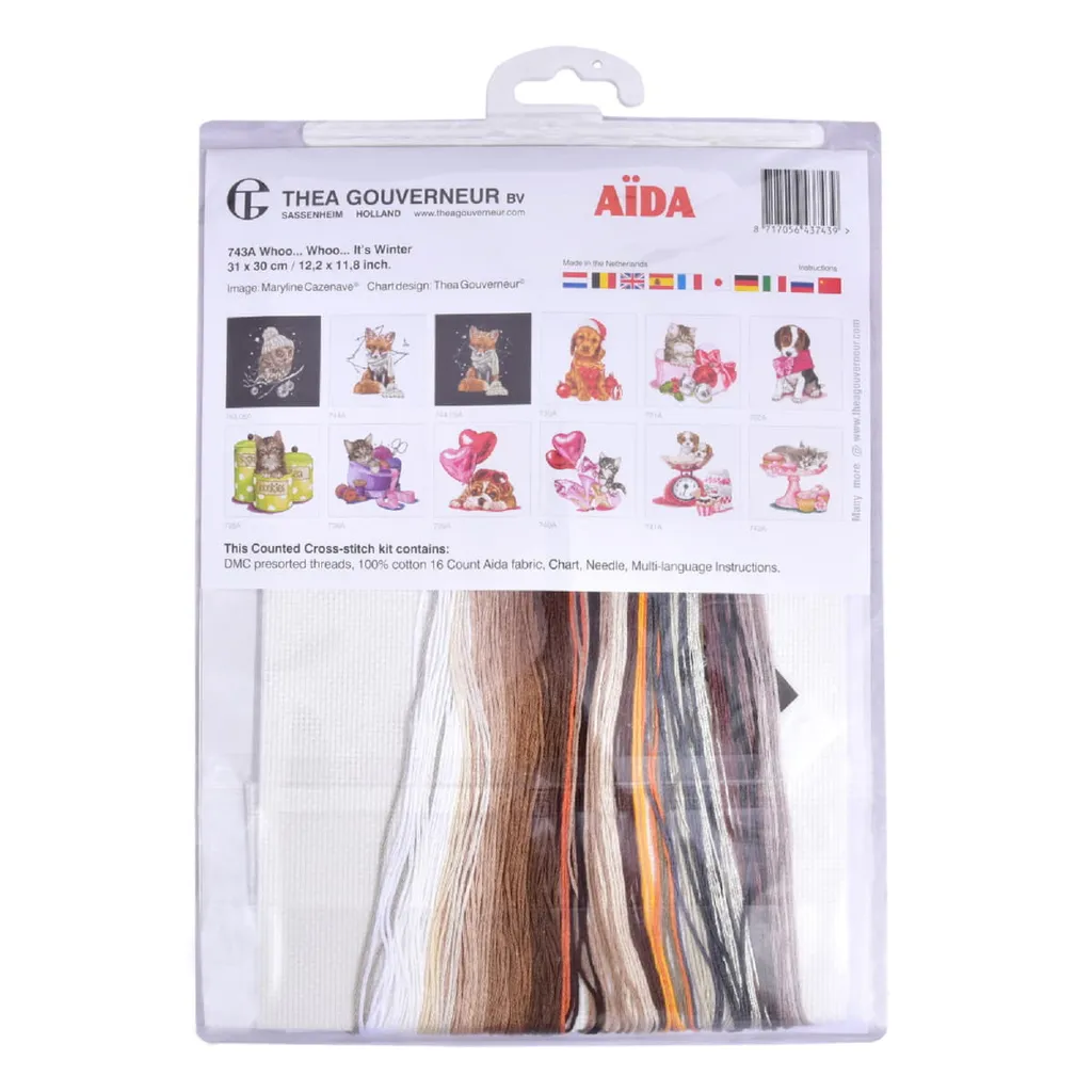 Kit broderie complet point de croix Aida : brodez l'hiver facilement - 4