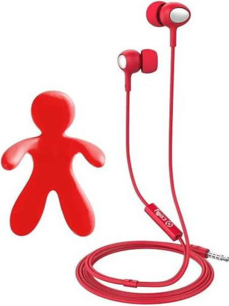 Celly Cesare & Augusto Cuffie Cablato In-ear MUSICA Rosso