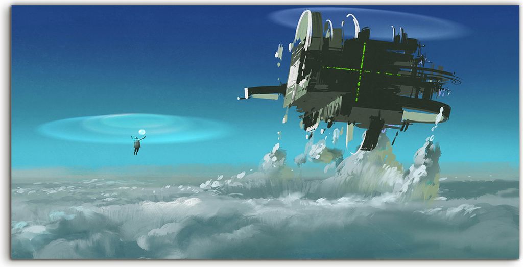 Coloray Canvas 140x70 Wandbild Leinwand Bilder Zukunftsmann futuristische Struktur