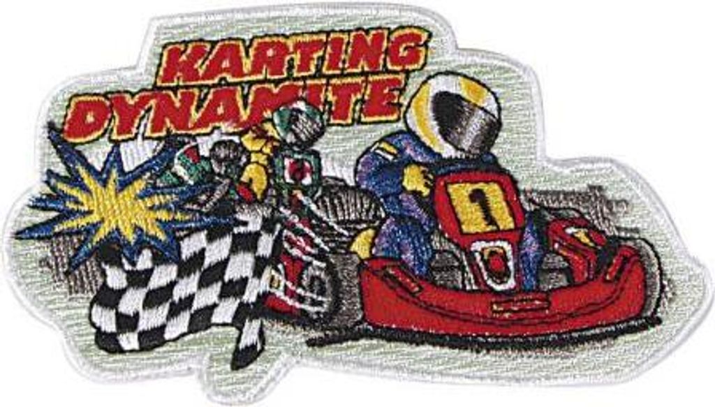 AUFNÄHER – Karting Dynamite - 04764 - Gr. ca. 11 x 6 cm - Patches Stick Applikation