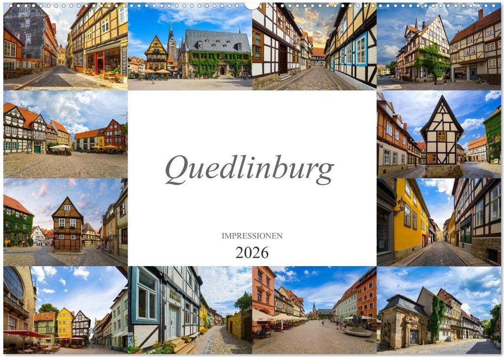 Quedlinburg Impressionen (Wandkalender 2026 DIN A2 quer), CALVENDO Monatskalender