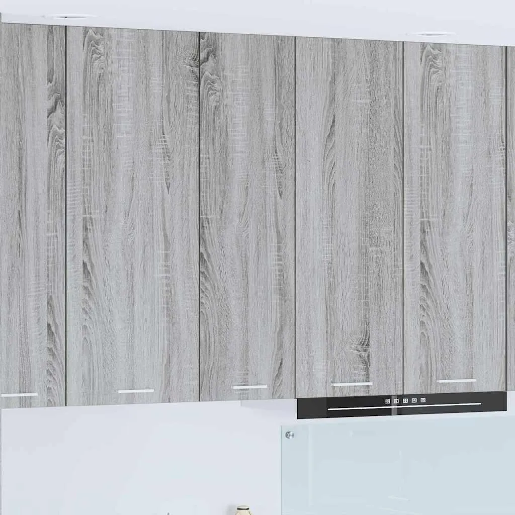 Armadio a Parete SYFAX 30x100 cm Grigio Sonoma - Arredo Essenziale - 3