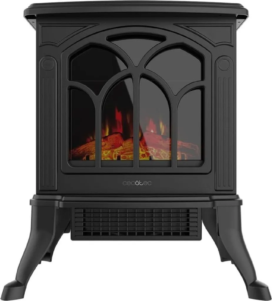 Cheminée électrique Cecotec Readywarm 1500 sans fumée ni cendres Noir