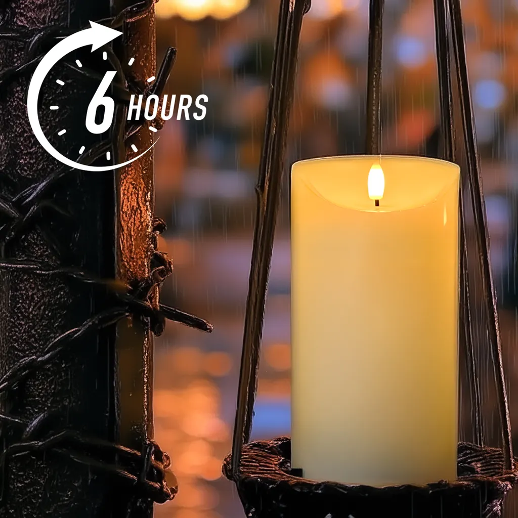 Candele LED Con Timer, Confezione Da 12 Candele LED Senza Fiamma Candele Tremolanti In Vera Cera Elettrica 97297947