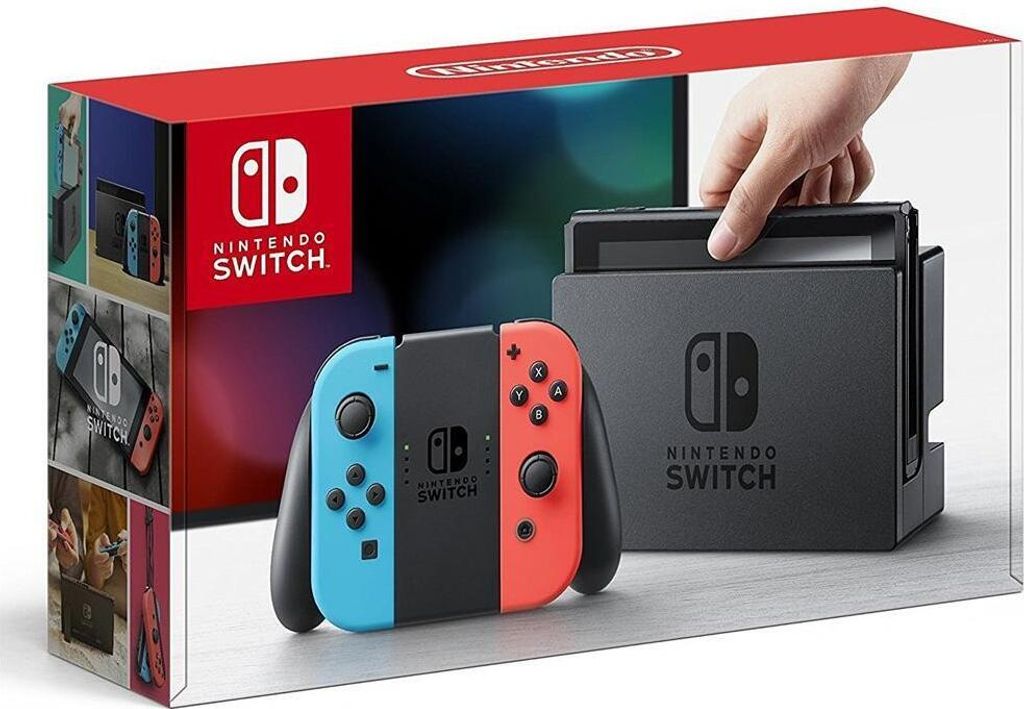 Nintendo Switch Konsole, Farbe: Neon-Rot/Neon-Blau Produktbild 10