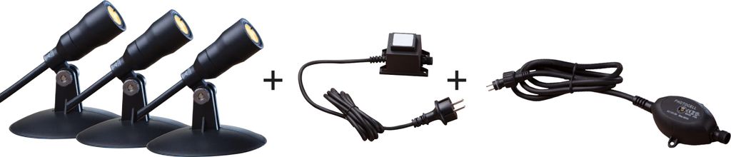 HEISSNER L410-00, Schwarz, Garten, 3 Glühbirne(n), 3 W, 2 Produktbild 