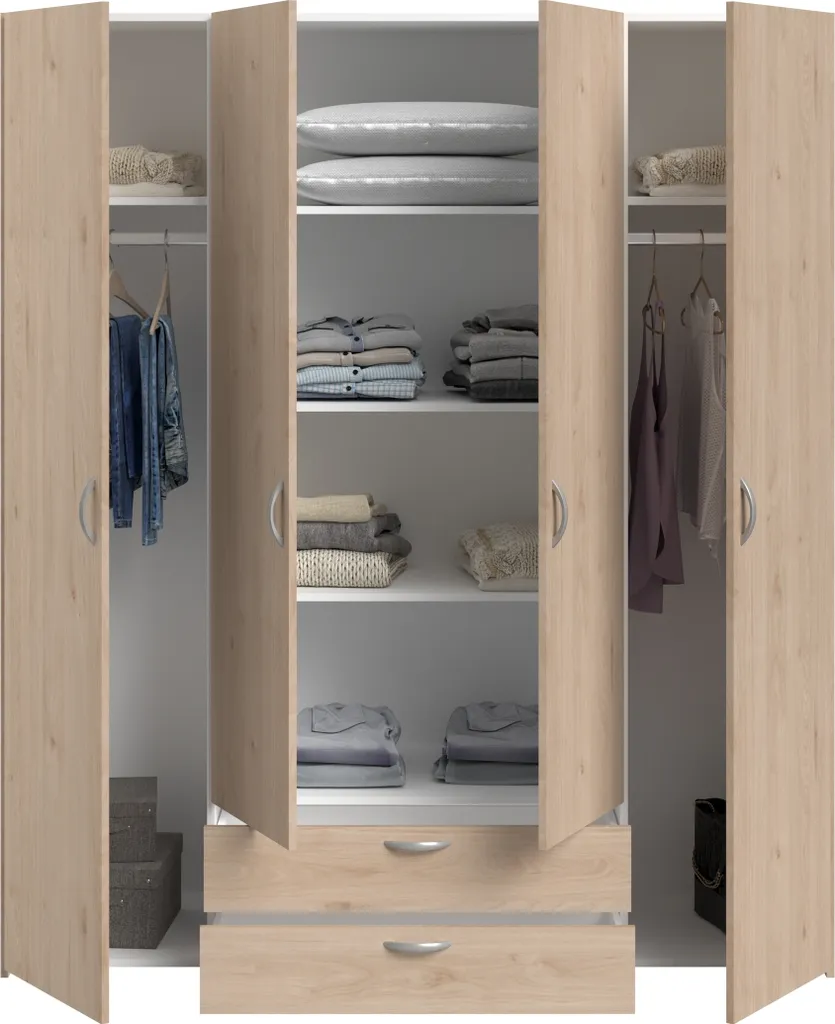 Armoire 4 portes Daily 11 Parisot : fini le désordre dans la chambre - 3