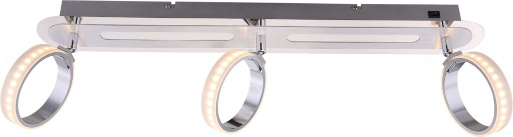 Globo Idaho Strahler Aluminium Chrom, 3xLED; 56043-3
