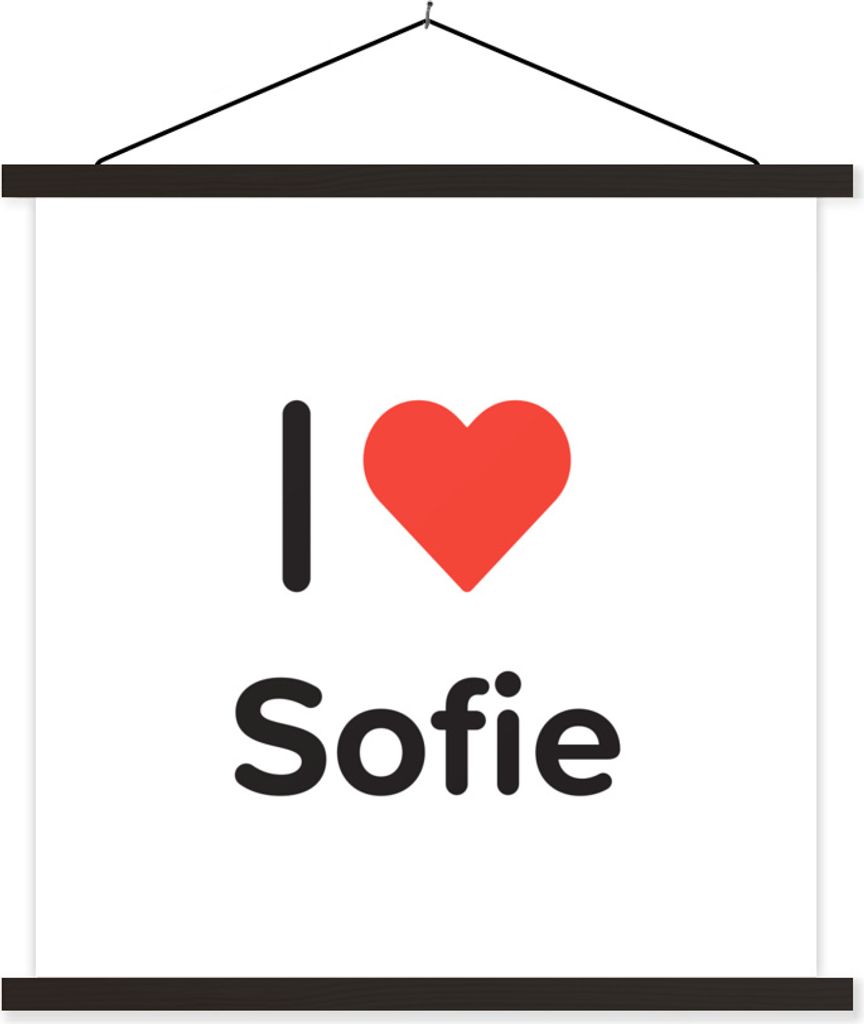 MuchoWow Textilposter Ich liebe - Sofie - Mädchen 40x40 cm mit schwarzem Rahmen - Fotos