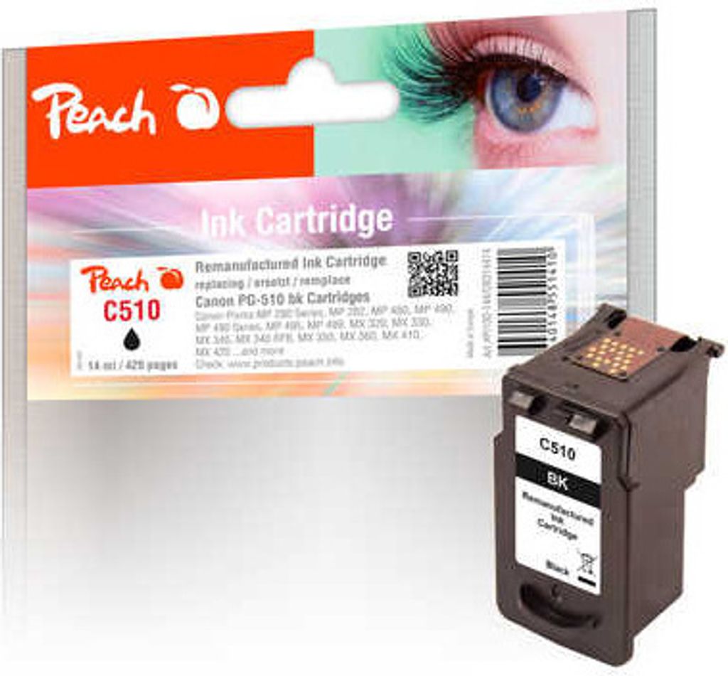 Tintenpatrone Peach Canon PG-510, 420 Seiten, kompatibel - Schwarz