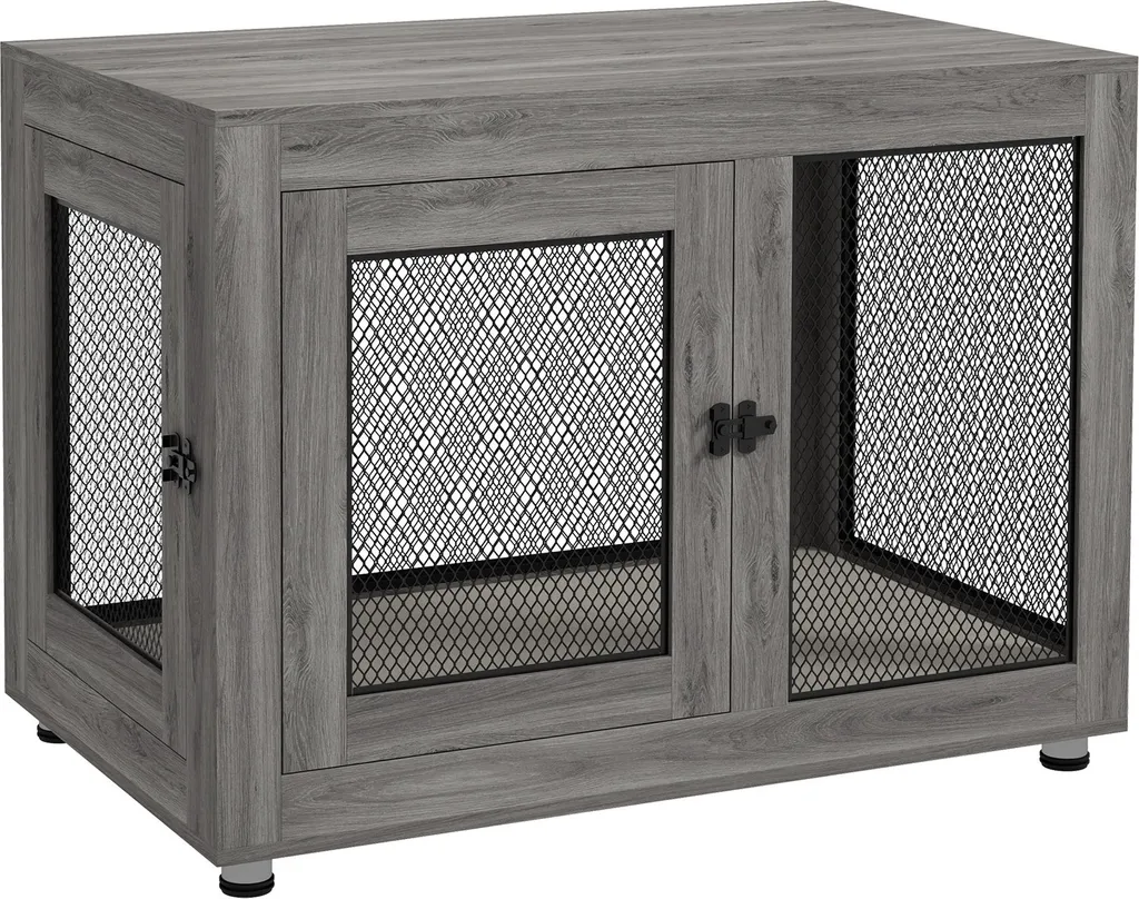 Cage d'intérieur PawHut pour chien : l'espace de nuit idéal avec tapis