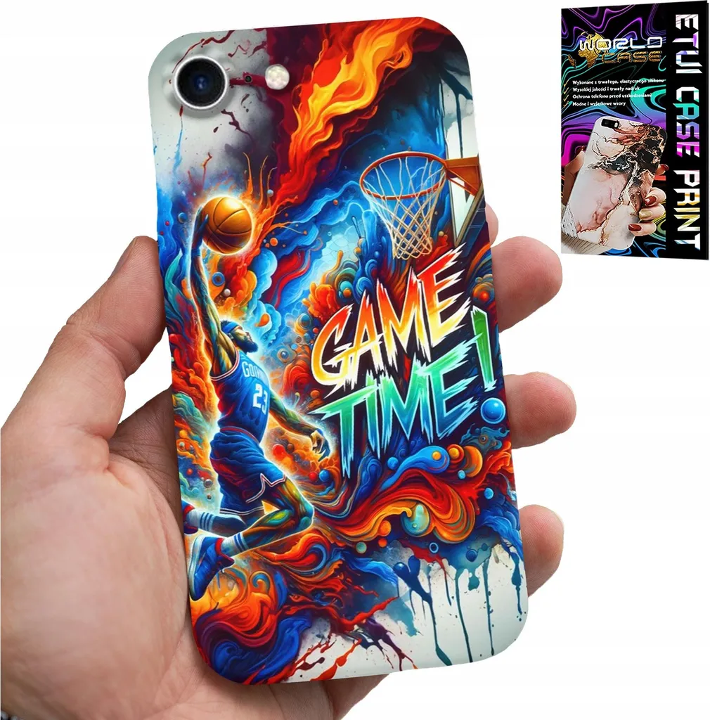 Kit Custodia iPhone SE2 / SE NBA Game Time e Vetro Antirottura - 1