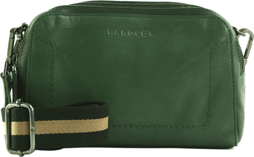 HAROLD'S Leder Umhängetasche Caugio Handbag Green dunkelgrün
