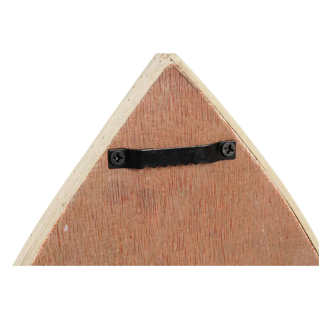 Déco murale éventail bicolore en bambou naturel marron et blanc DKD