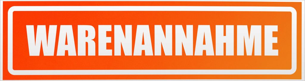 Kiwistar Warenannahme invertiert Magnetschild Schild magnetisch - 20cm Neonorange - Magnetfolie für Auto PKW Kfz