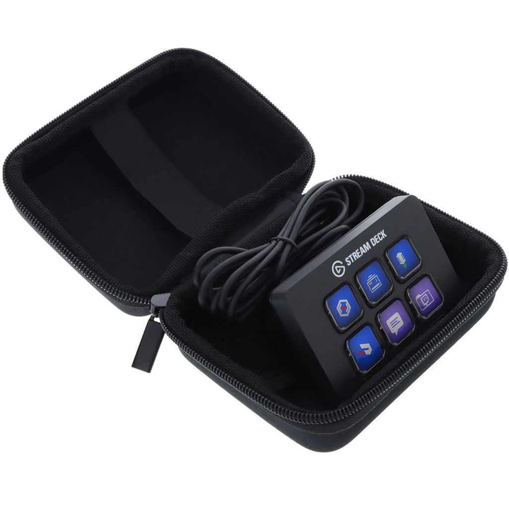 foto-kontor Tasche kompatibel mit Elgato Stream Deck Mini Schutzhülle Tragetasche Case - sicherer Schutz für unterwegs - schwarz