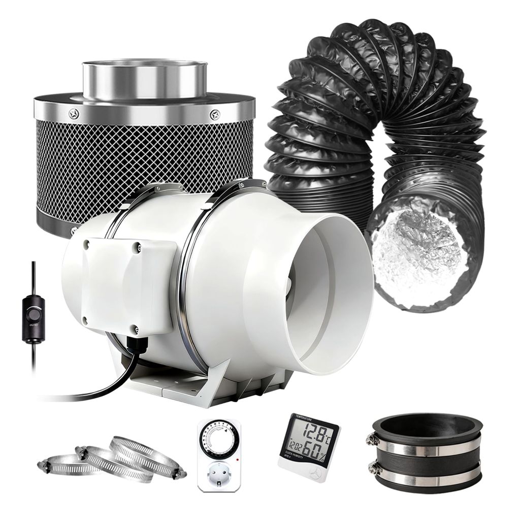 Regelbar Rohrventilator 100mm Set