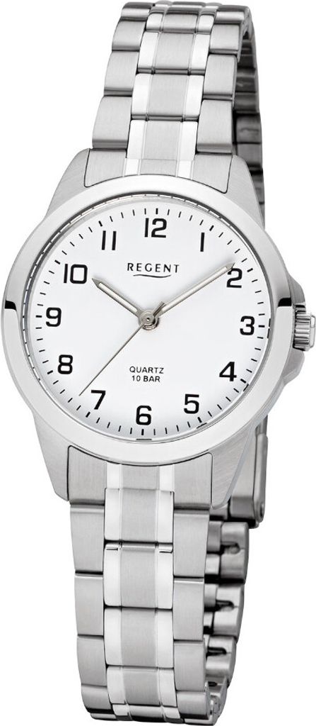 Regent F-1003 Damen-Uhr Analog Quarz mit Edelstahlarmband Ø Produktbild 
