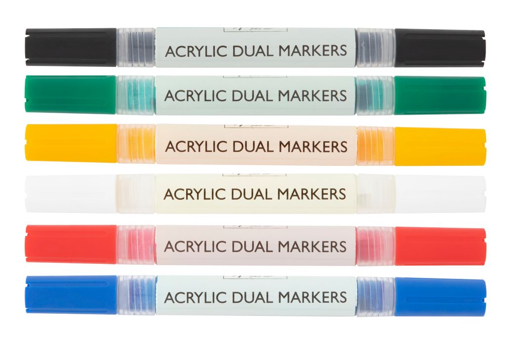 Set de marqueurs acryliques Nassau à double pointe - 6 Image du produit 